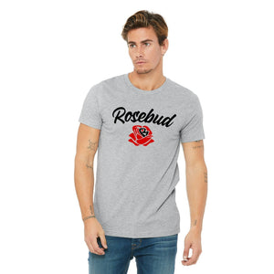 Rosebud Unisex Heather Grey T-shirt (Heather gray Rosebud Tee)