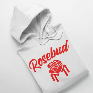 White Rosebud Hoodie (that drip) Unisex Pullover Cotton/poly Ultimate Heavyweight